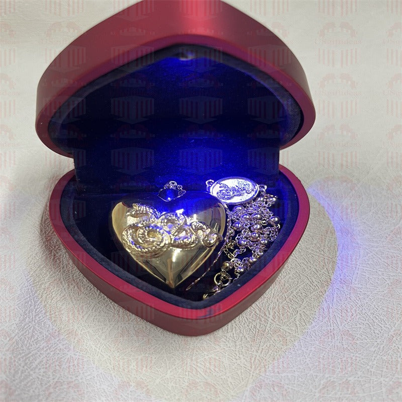 Lana Del Rey Style Stash Necklace Heart Rosary With Stainless Steel Construction