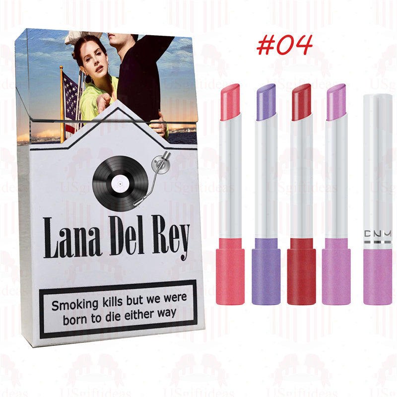 Lana Del Rey Lipstick Set, Personalized Christmas Gifts, Lana Del Rey Poster Cigarette Box