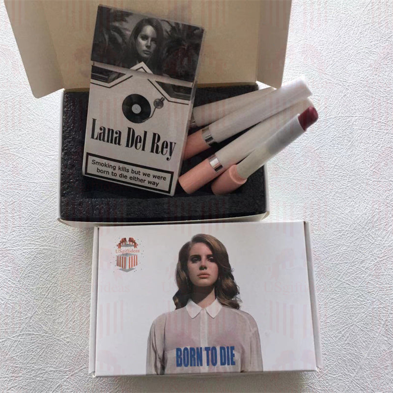 Lana Del Rey Lipstick Set, Personalized Christmas Gifts, Lana Del Rey Poster Cigarette Box