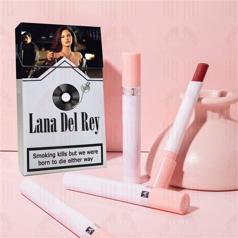 Lana Del Rey Lipstick Set, Personalized Christmas Gifts, Lana Del Rey Poster Cigarette Box