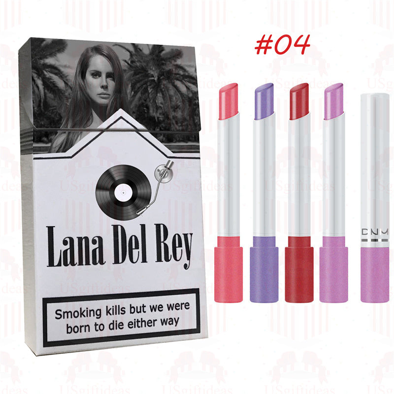 Lana Del Rey Lipstick Set, Personalized Christmas Gifts, Lana Del Rey Poster Cigarette Box