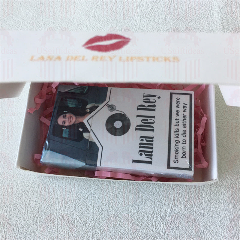 Lana Del Rey Lipstick Set, Personalized Christmas Gifts, Lana Del Rey Poster Cigarette Box