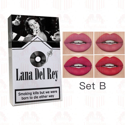 Lana Del Rey Lipstick Set, Personalized Christmas Gifts, Lana Del Rey Poster Cigarette Box