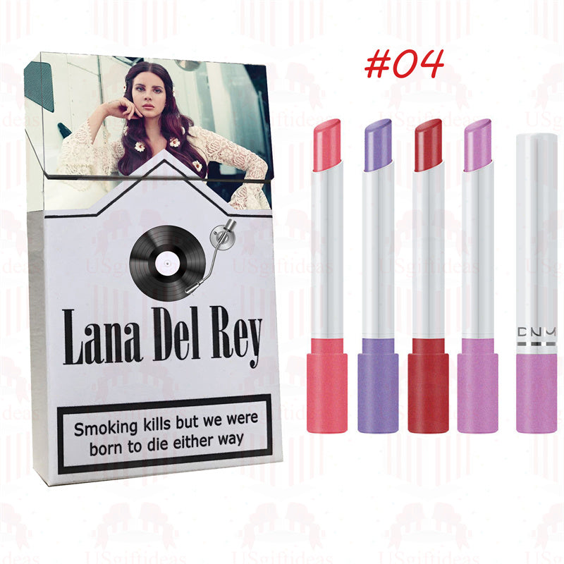 Lana Del Rey Lipstick Set, Personalized Christmas Gifts, Lana Del Rey Poster Cigarette Box