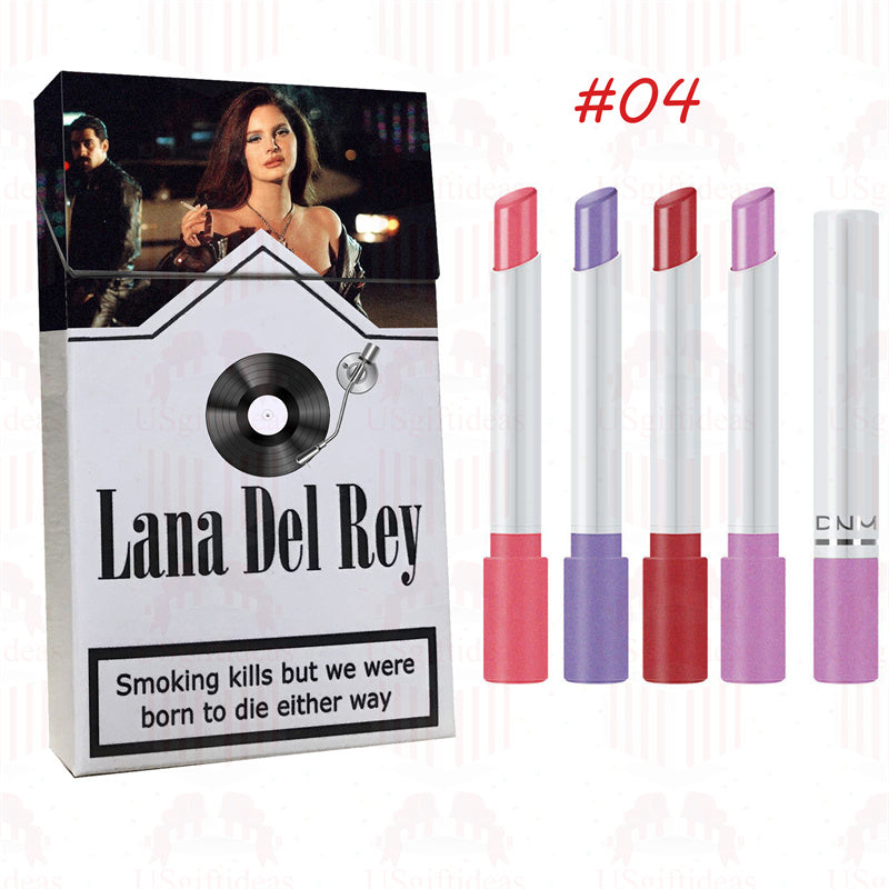 Lana Del Rey Lipstick Set, Personalized Christmas Gifts, Lana Del Rey Poster Cigarette Box