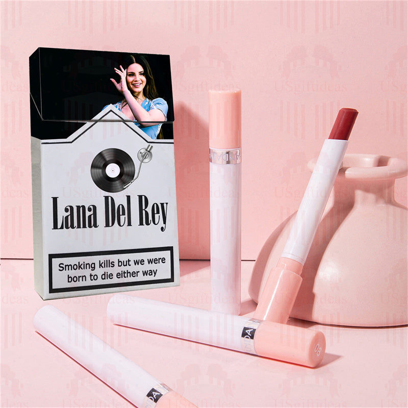 Lana Del Rey Lipstick Set, Personalized Christmas Gifts, Lana Del Rey Poster Cigarette Box