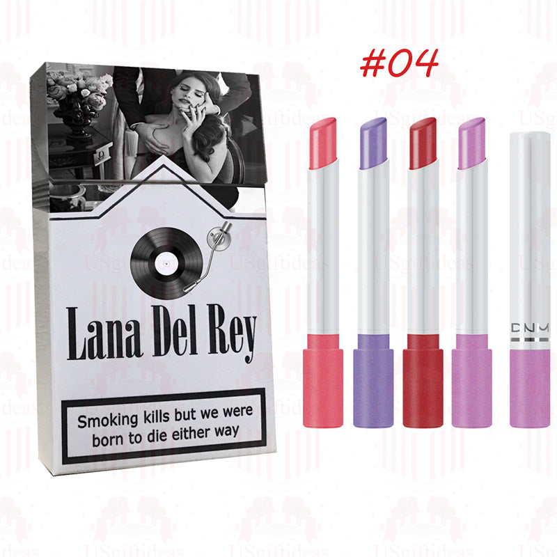 Lana Del Rey Lipstick Set, Personalized Christmas Gifts, Lana Del Rey Poster Cigarette Box