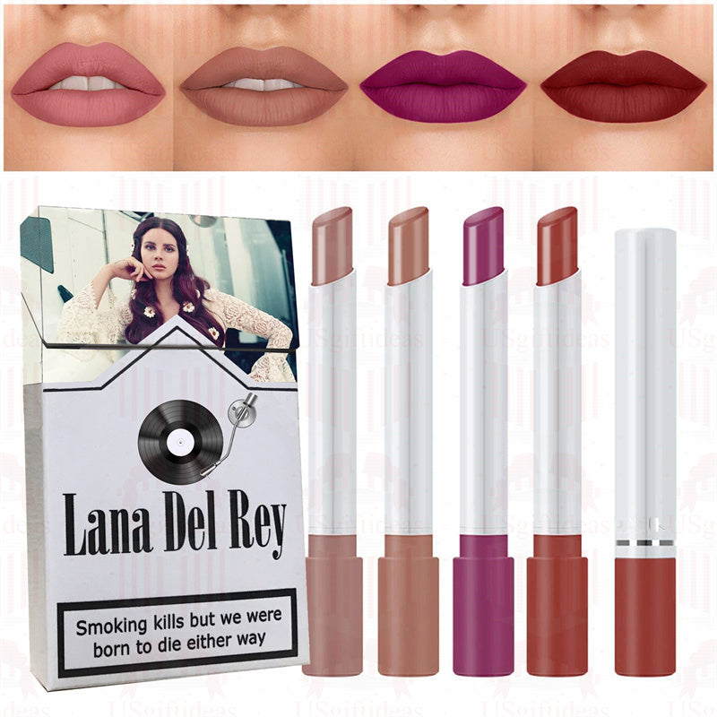 Lana Del Rey Lipstick Set, Personalized Christmas Gifts, Lana Del Rey Poster Cigarette Box