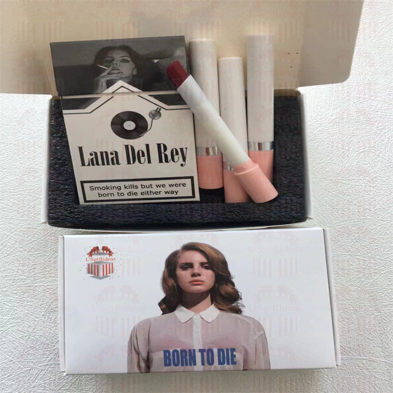 Lana Del Rey Lipstick Set, Personalized Christmas Gifts, Lana Del Rey Poster Cigarette Box