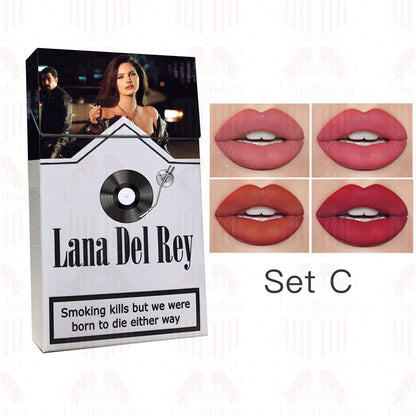 Lana Del Rey Lipstick Set, Personalized Christmas Gifts, Lana Del Rey Poster Cigarette Box