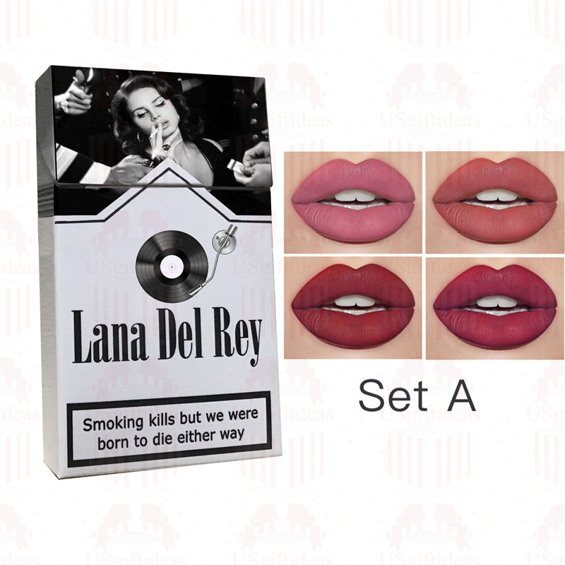 Lana Del Rey Lipstick Set, Personalized Christmas Gifts, Lana Del Rey Poster Cigarette Box