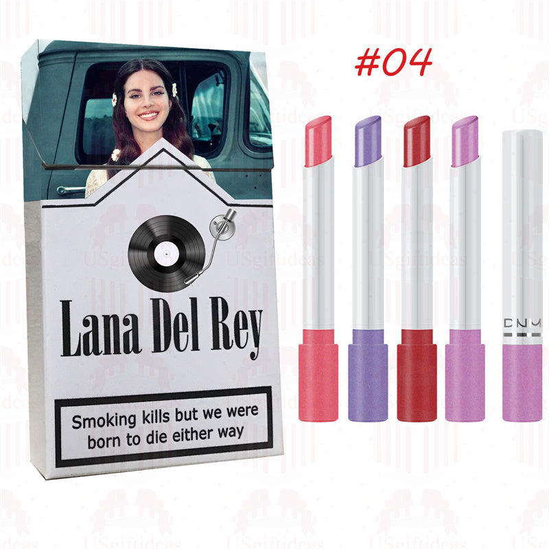 Lana Del Rey Lipstick Set, Personalized Christmas Gifts, Lana Del Rey Poster Cigarette Box