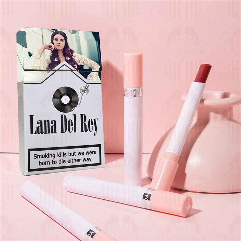 Lana Del Rey Lipstick Set, Personalized Christmas Gifts, Lana Del Rey Poster Cigarette Box