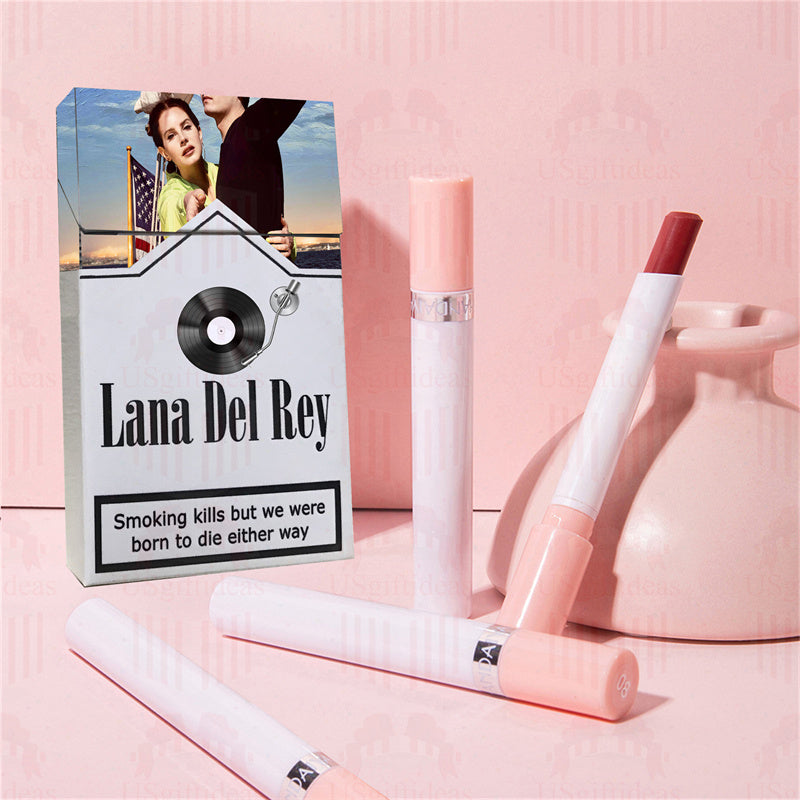 Lana Del Rey Lipstick Set, Personalized Christmas Gifts, Lana Del Rey Poster Cigarette Box