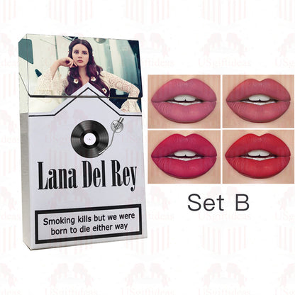 Lana Del Rey Lipstick Set, Personalized Christmas Gifts, Lana Del Rey Poster Cigarette Box