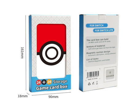 Cute Game Card Case for Nintendo Switch/ Switch Lite/ OLED, 24 Game Holder Cartridge Case for Game Cards and 24 SD Cards, Kawaii Portable Compact Storage Box (Red Mario, 24 Slots)