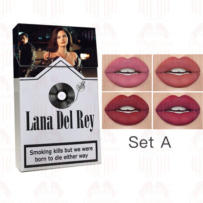 Lana Del Rey Lipstick Set, Personalized Christmas Gifts, Lana Del Rey Poster Cigarette Box