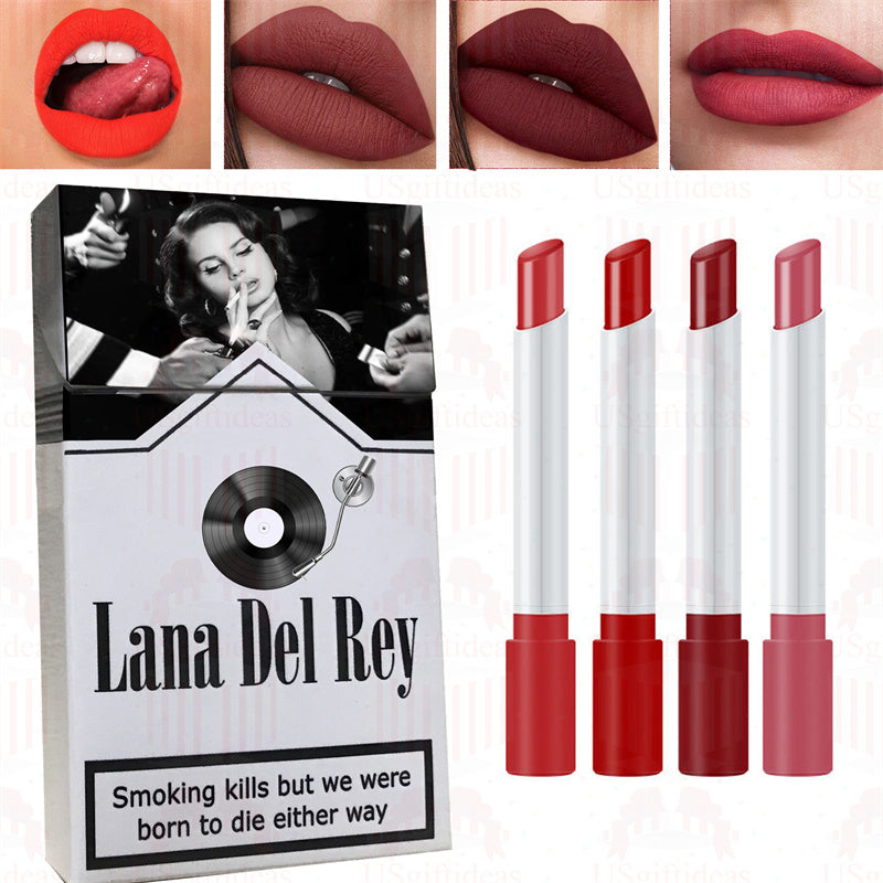 Lana Del Rey Lipstick Set, Personalized Christmas Gifts, Lana Del Rey Poster Cigarette Box