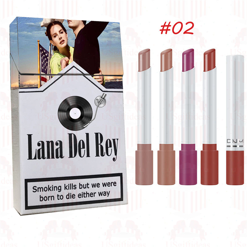 Lana Del Rey Lipstick Set, Personalized Christmas Gifts, Lana Del Rey Poster Cigarette Box