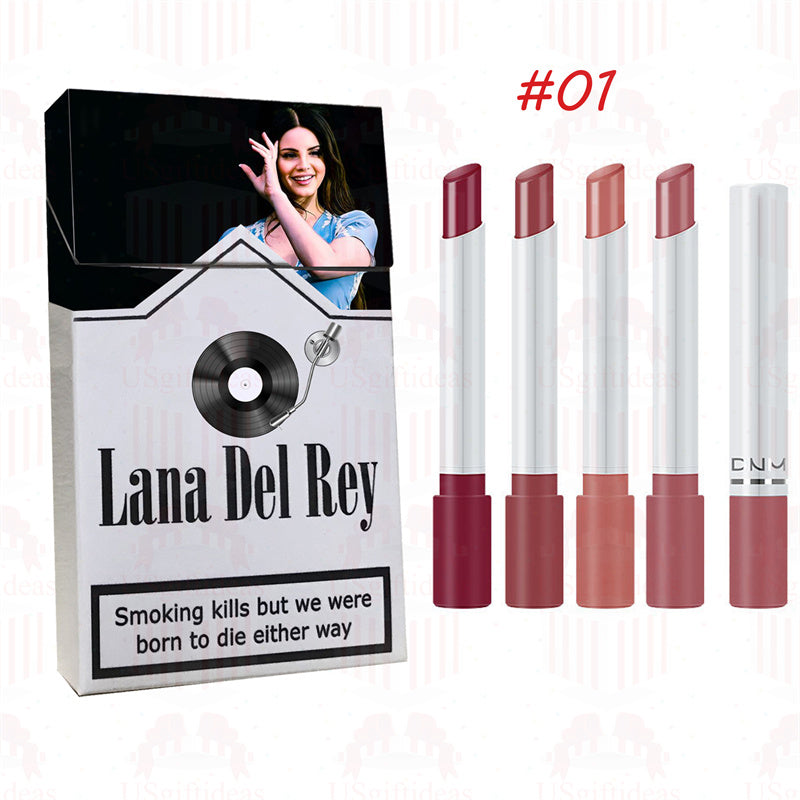 Lana Del Rey Lipstick Set, Personalized Christmas Gifts, Lana Del Rey Poster Cigarette Box