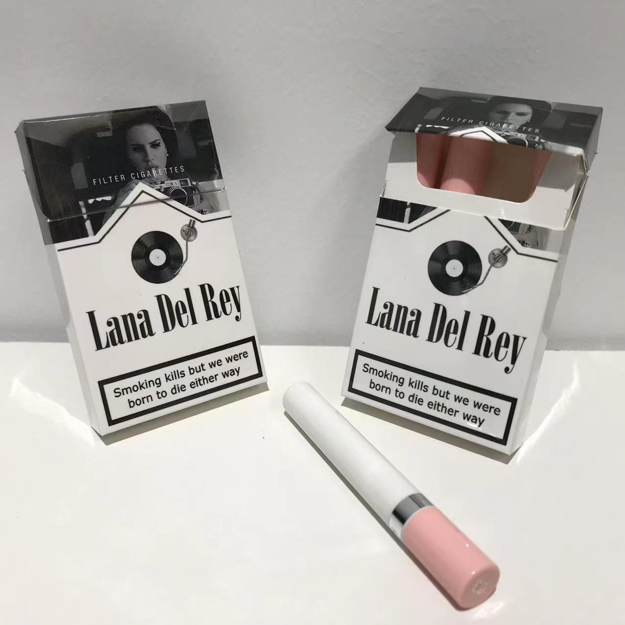 Lana Del Rey Lipstick Set With Lana Del Rey Poster Cigarette Box Personalized Christmas Gifts,