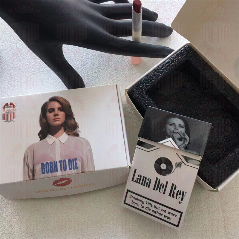 Lana Del Rey Lipstick Set, Personalized Christmas Gifts, Lana Del Rey Poster Cigarette Box