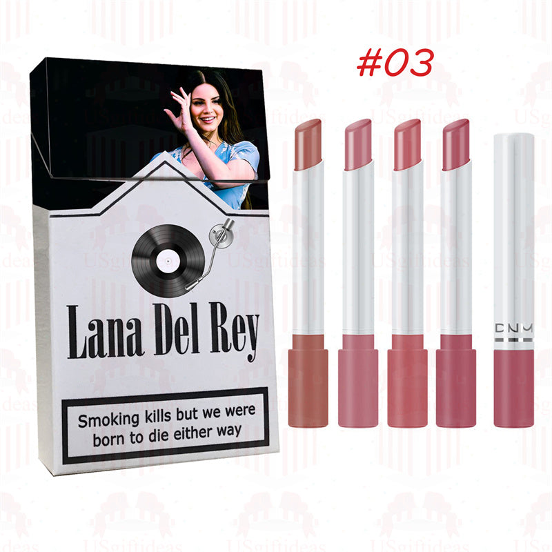 Lana Del Rey Lipstick Set, Personalized Christmas Gifts, Lana Del Rey Poster Cigarette Box