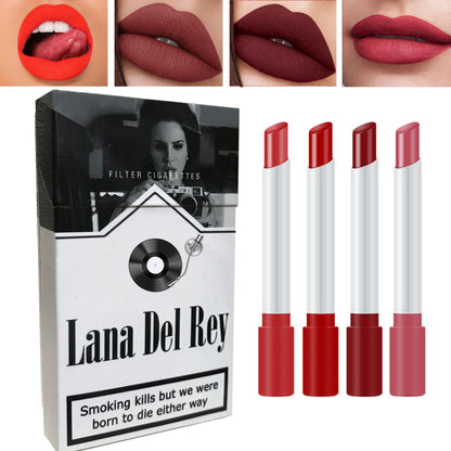 Lana Del Rey Lipstick Set With Lana Del Rey Poster Cigarette Box Personalized Christmas Gifts,