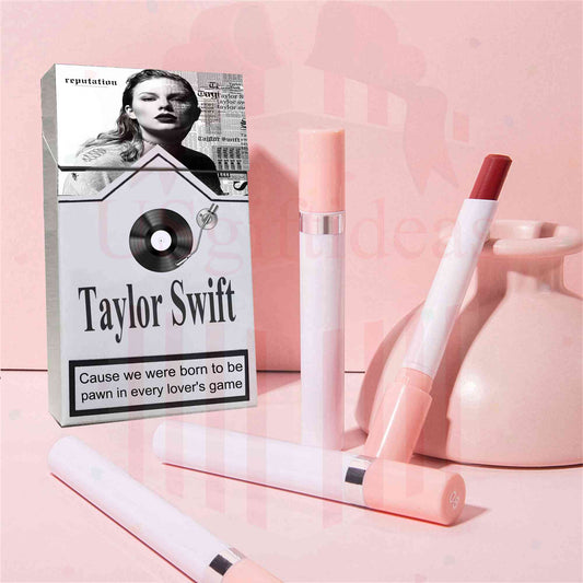 Taylor Swift Lipstick Set, Personalized Christmas Gifts For Swiftie, Taylor Swift Reputation Poster Cigarette Box