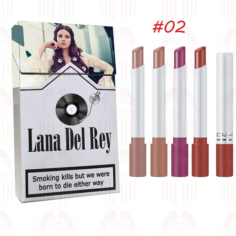 Lana Del Rey Lipstick Set, Personalized Christmas Gifts, Lana Del Rey Poster Cigarette Box