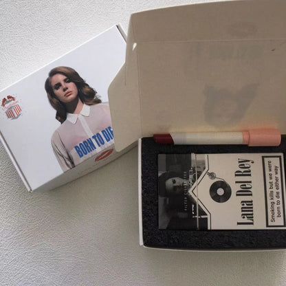 Lana Del Rey Lipstick Set With Lana Del Rey Poster Cigarette Box Personalized Christmas Gifts,