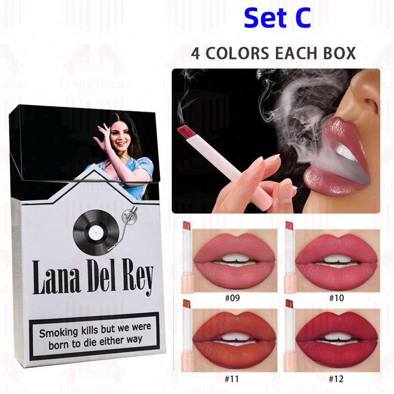 Lana Del Rey Lipstick Set, Personalized Christmas Gifts, Lana Del Rey Poster Cigarette Box