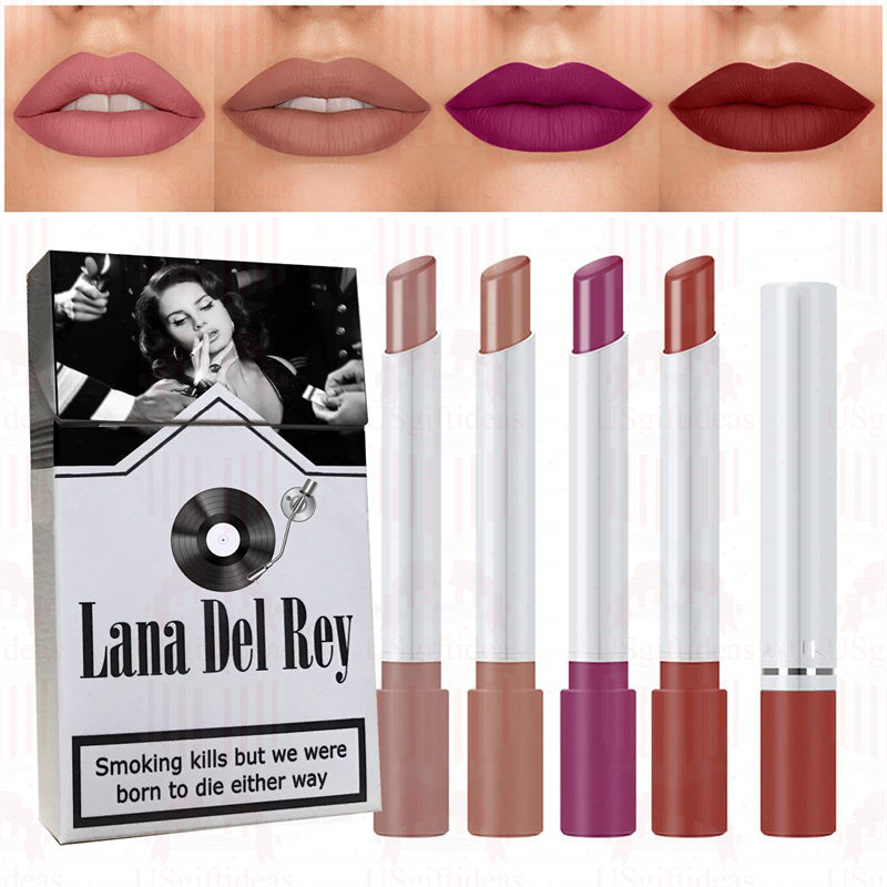 Lana Del Rey Lipstick Set, Personalized Christmas Gifts, Lana Del Rey Poster Cigarette Box