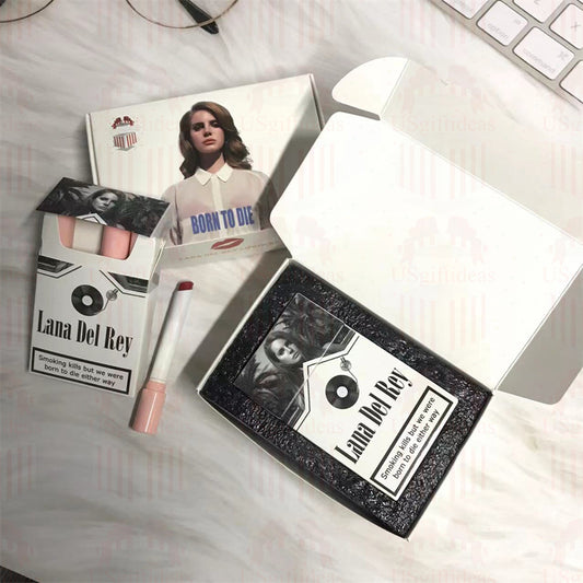 Lana Del Rey Lipstick Set, Personalized Christmas Gifts, Lana Del Rey Poster Cigarette Box