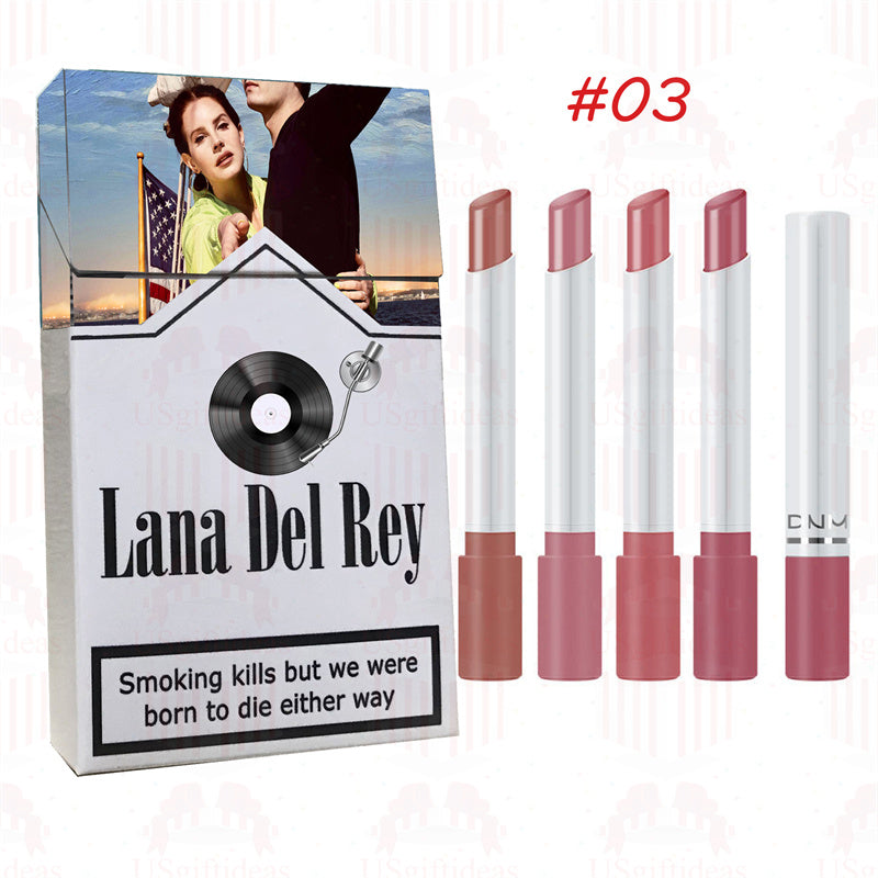 Lana Del Rey Lipstick Set, Personalized Christmas Gifts, Lana Del Rey Poster Cigarette Box