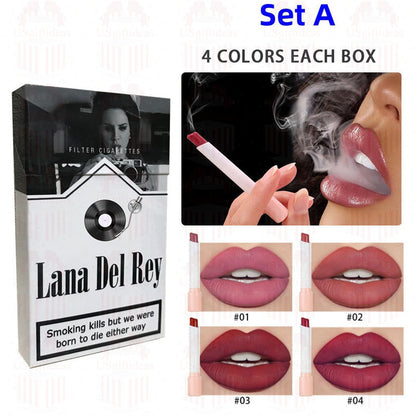 Lana Del Rey Lipstick Set With Lana Del Rey Poster Cigarette Box Personalized Christmas Gifts,