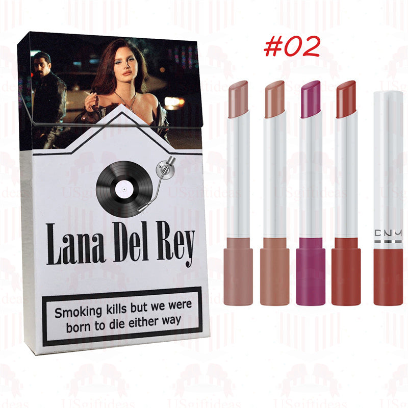 Lana Del Rey Lipstick Set, Personalized Christmas Gifts, Lana Del Rey Poster Cigarette Box