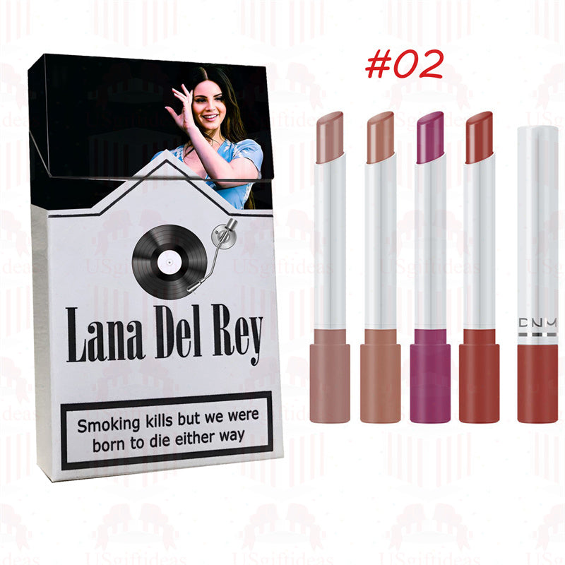 Lana Del Rey Lipstick Set, Personalized Christmas Gifts, Lana Del Rey Poster Cigarette Box