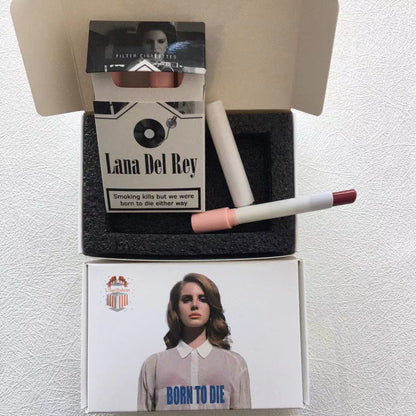 Lana Del Rey Lipstick Set With Lana Del Rey Poster Cigarette Box Personalized Christmas Gifts,