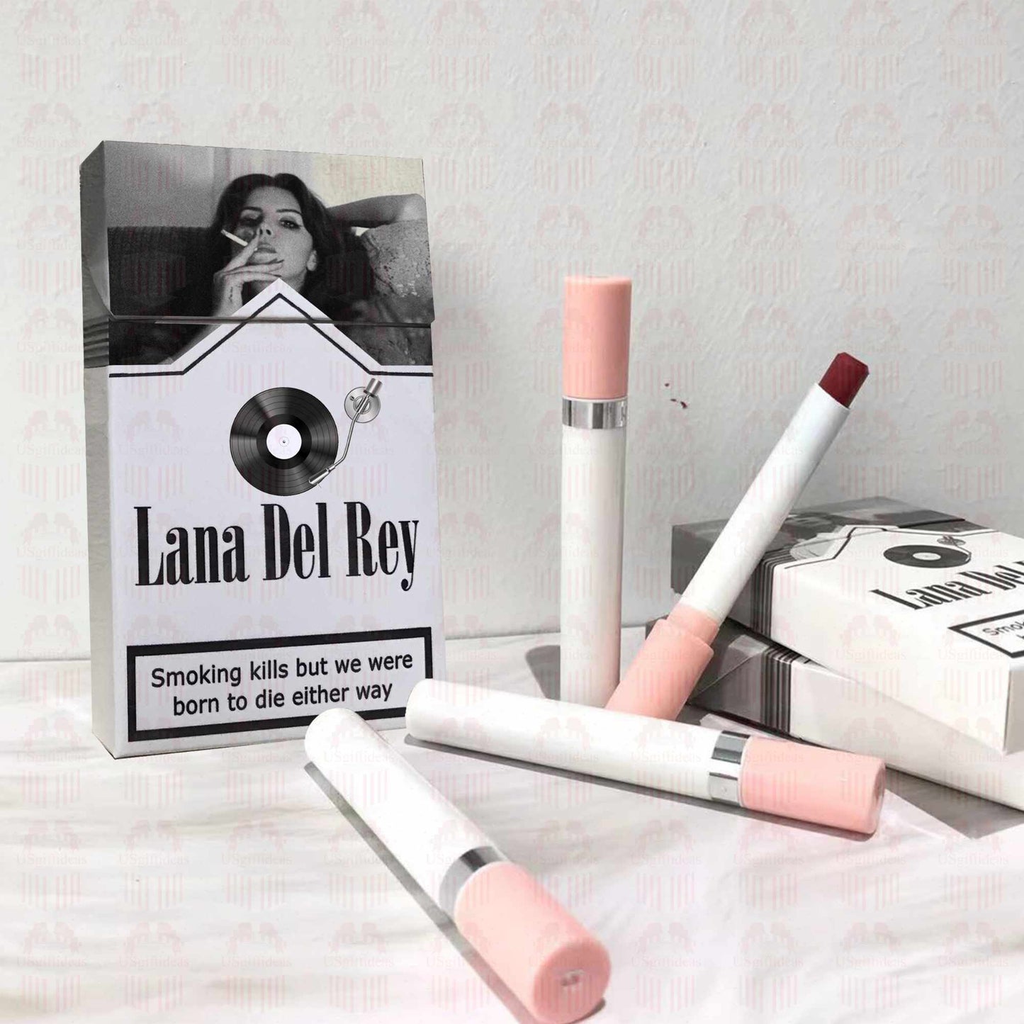 Lana Del Rey Lipstick Set, Personalized Christmas Gifts, Lana Del Rey Poster Cigarette Box