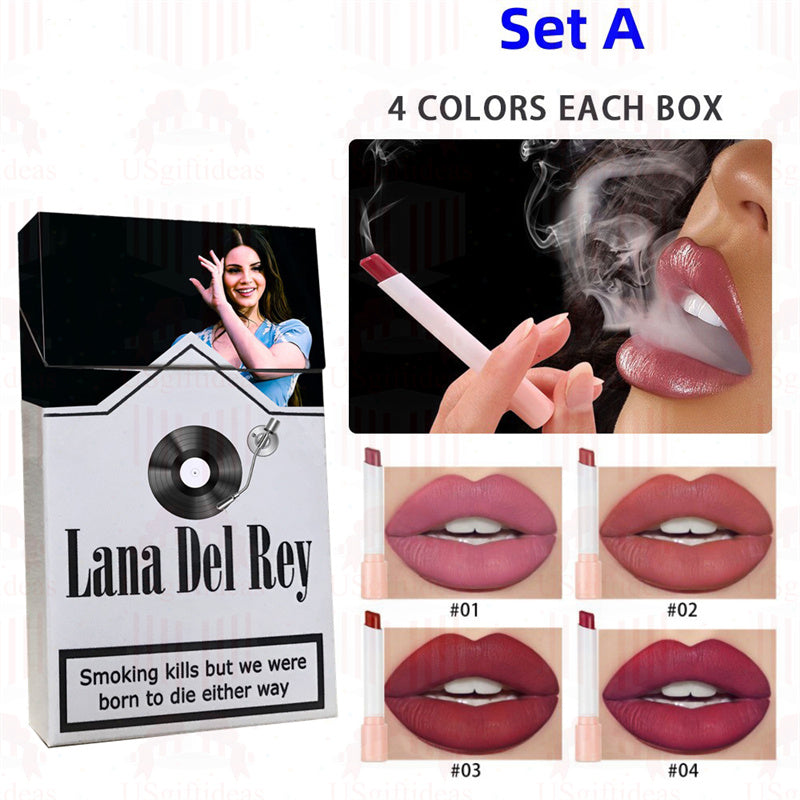 Lana Del Rey Lipstick Set, Personalized Christmas Gifts, Lana Del Rey Poster Cigarette Box