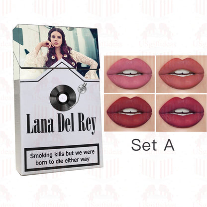 Lana Del Rey Lipstick Set, Personalized Christmas Gifts, Lana Del Rey Poster Cigarette Box