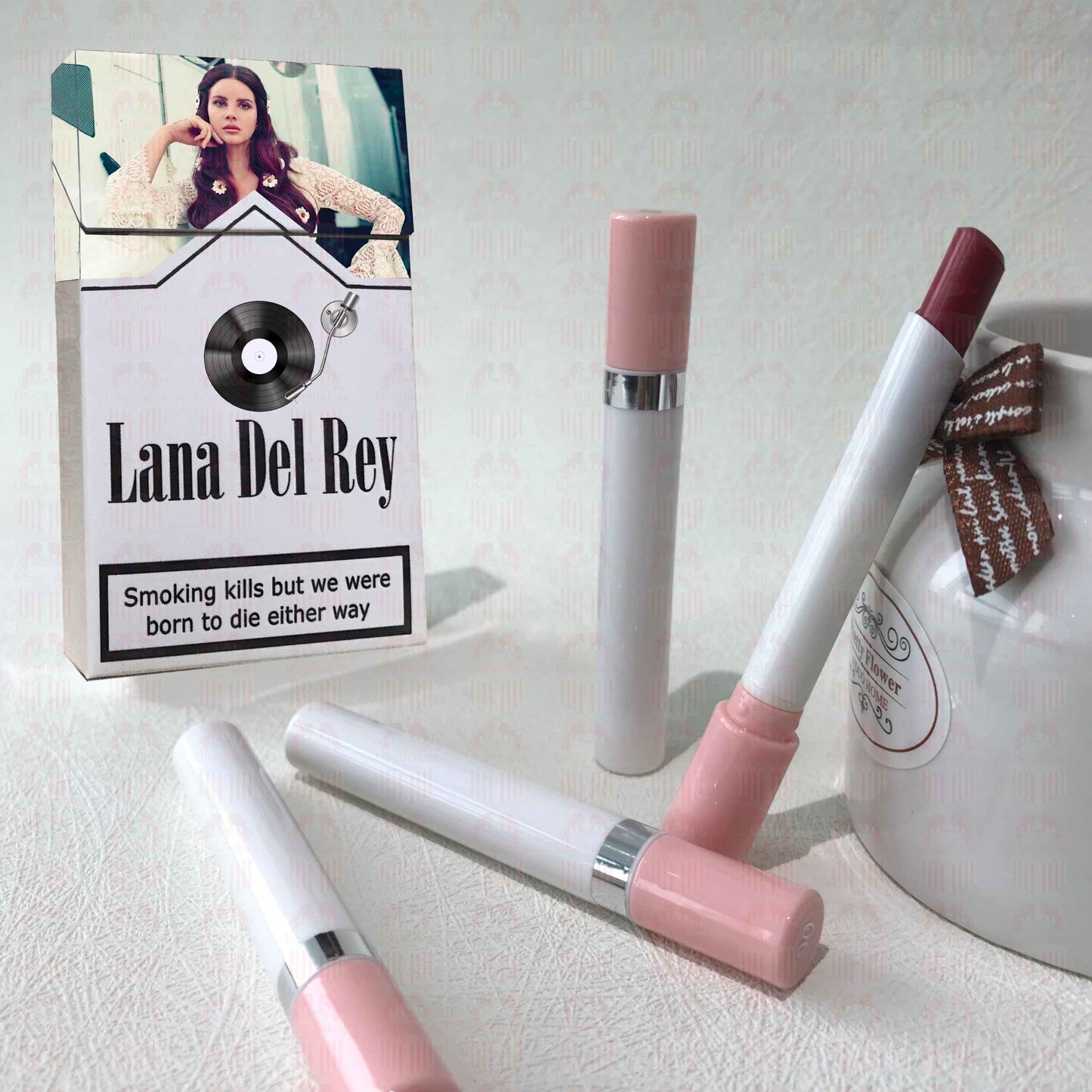 Lana Del Rey Lipstick Set, Personalized Christmas Gifts, Lana Del Rey Poster Cigarette Box