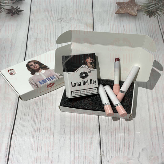 Lana Del Rey Lipstick Set, Personalized Christmas Gifts, Lana Del Rey Poster Cigarette Box