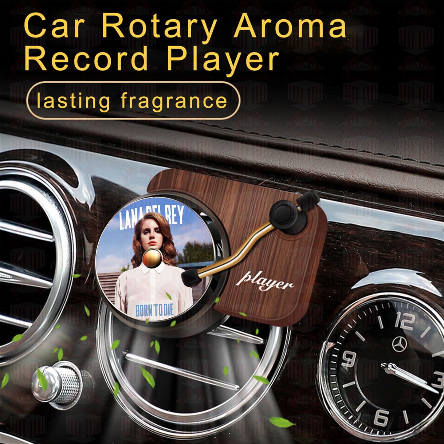 Lana Del Rey Car Air Freshener, Custom Car Air Freshener With Your Photo, Recod Player Car Air Freshener, Personalized Lana Del Rey Gift