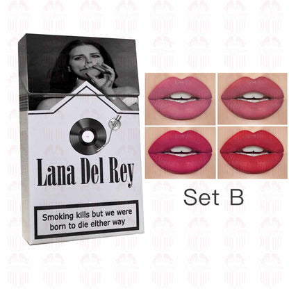 Lana Del Rey Lipstick Set, Personalized Christmas Gifts, Lana Del Rey Poster Cigarette Box