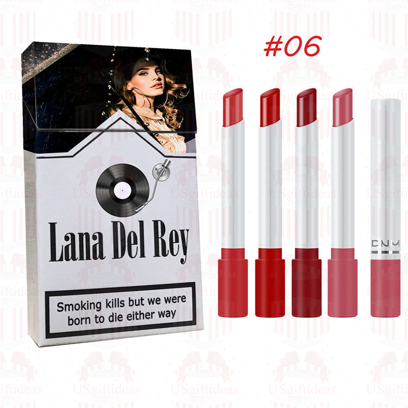 Lana Del Rey Lipstick Set, Personalized Christmas Gifts, Lana Del Rey Poster Cigarette Box